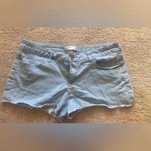 No boundaries light blue jean shorts